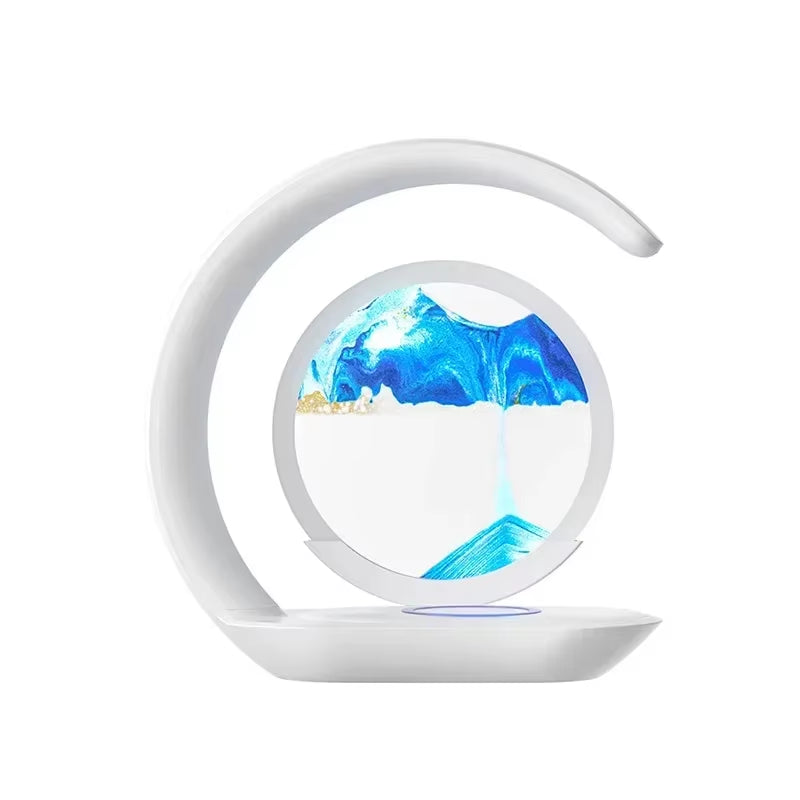 Glowsand™ 3-In-1 Hourglass Lamp: Wireless Charger, Sand Art & Mood Light in One Elegant Design